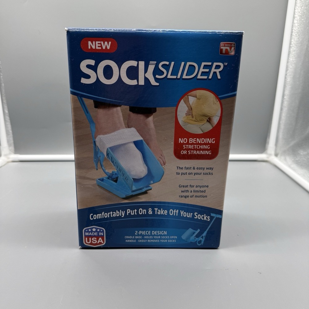 Sock Slider As Seen On TV Easy On & Off Sock Aid Tool No Bending/Stretching OB
